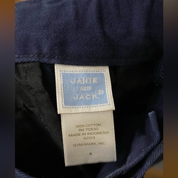 Janie and Jack Navy Cotton Pants Airplane 4T - Picture 5 of 6